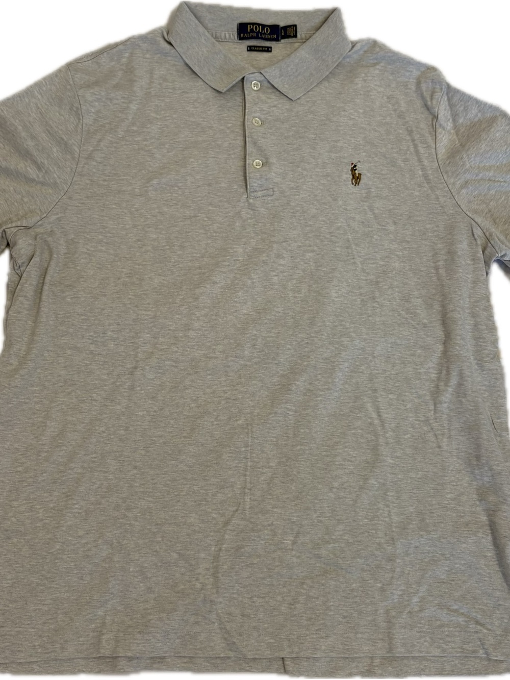 Polo by Ralph Lauren Light Gray Short-Sleeve Polo Shirt